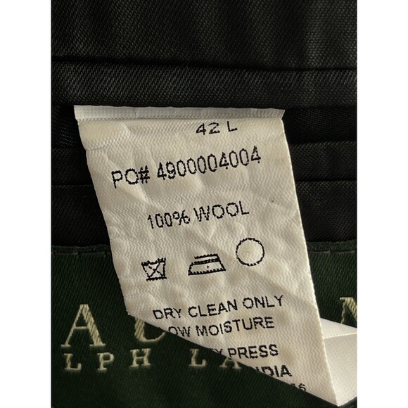 Lauren Ralph Lauren Men’s 2pc Suit 46L 36x27 Wool Pinstriped Classic Americana - Picture 11 of 16